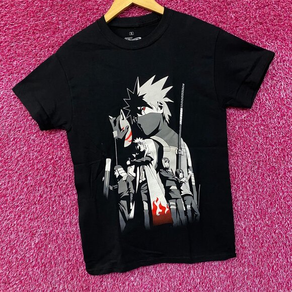 Naruto Shippuden ANBU Black Ops Kakashi Hokages Anime T-shirt Small - Picture 2 of 4